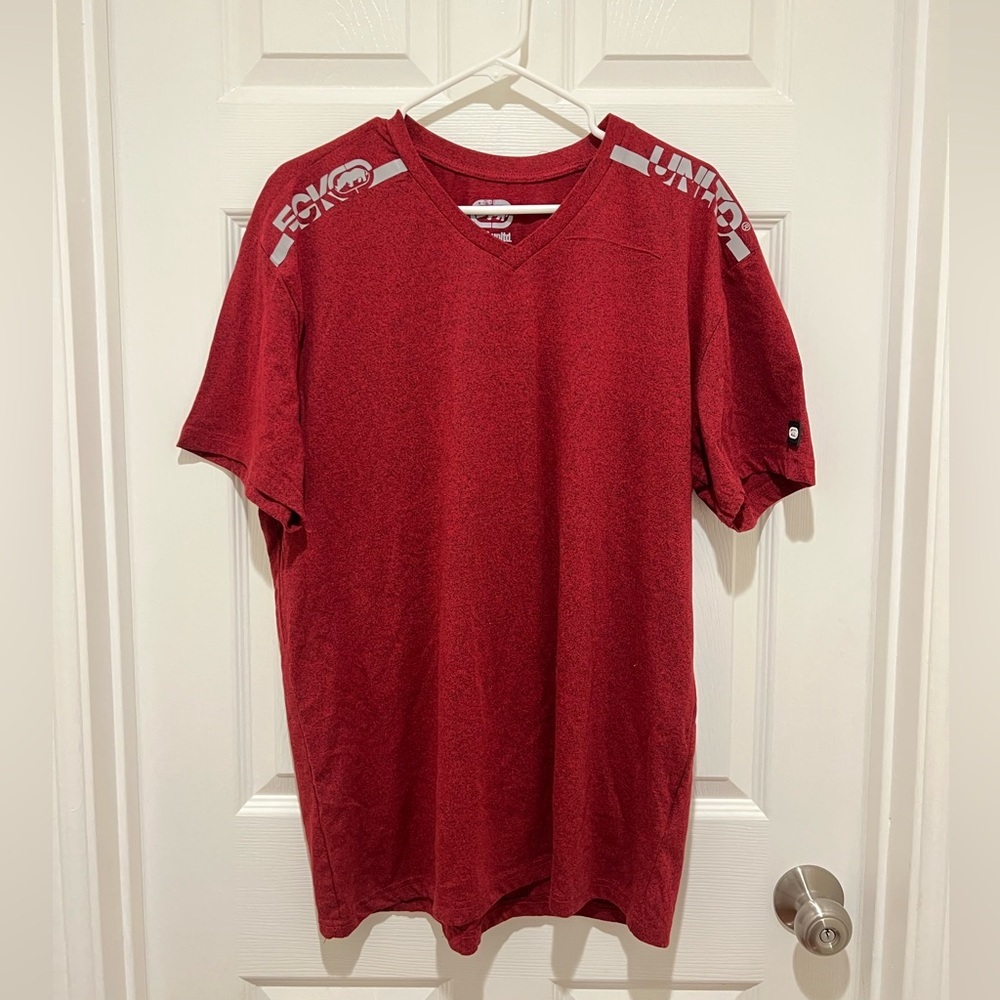 ECKO Unltd. Shirt Men XL Streetwear Stretch Athletic Red